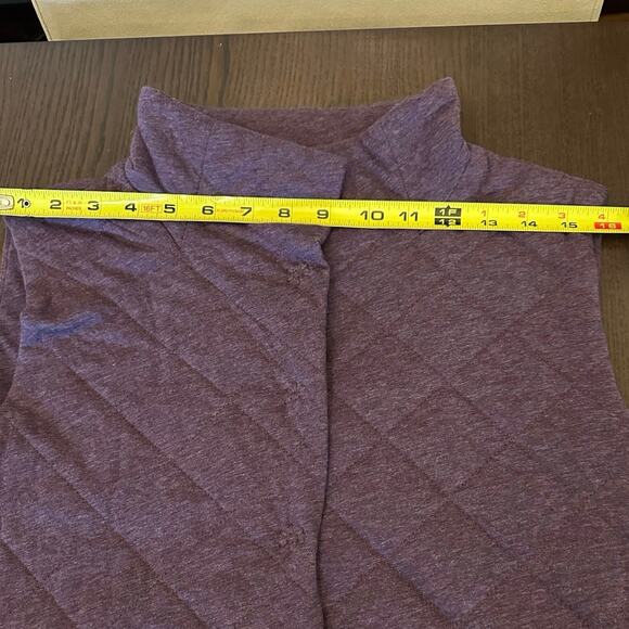 Eileen Fisher Womens Purple Quilted Vest Size 1X Pockets Snaps Fall Lightweight - Picture 9 of 11